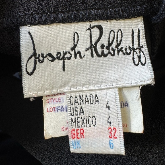 Joseph Ribkoff Black Wide-Leg Overlay Pants Size 4 | Slit Drape Palazzo - Picture 12 of 12